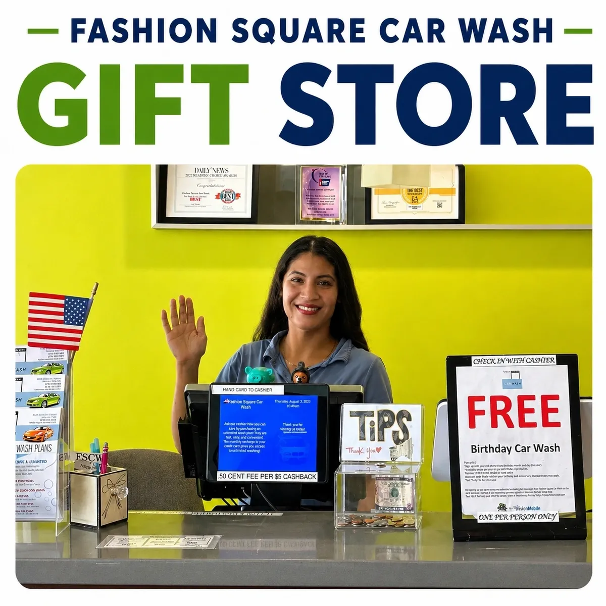 Gift store at Fashion Square Car Wash